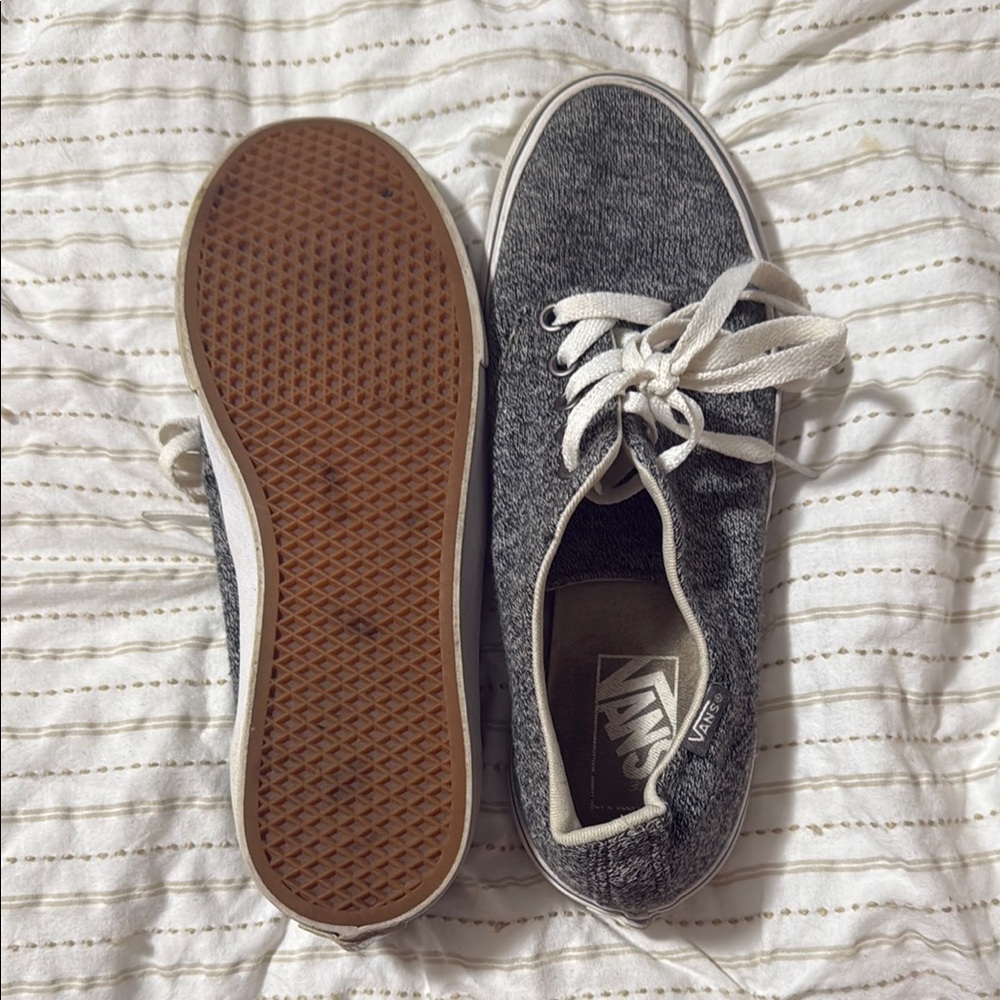 Vans Charcoal Gray Sneakers with White Laces - Picture 4 of 7